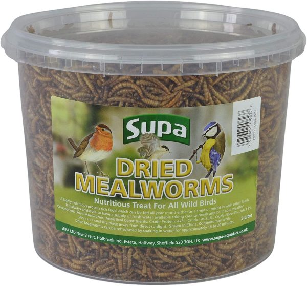 Dried Mealworms for Wild Birds, 3 Litre Bucket, High Energy Protein Rich Treat For Garden Birds, Attract More Birds To Your Garden, Quality Wild Bird Food. - Image 5