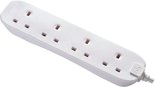 BFG5-MP Four Socket Extension Lead, 5 Metre, 13 Amp, White