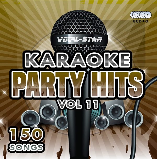 Karaoke CD Disc Set With Words Party Hits Vol 11 -150 Songs on 8 CDG Discs Vocal-Star??