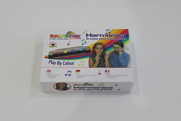 Beginners 4 hole Harmonica by Rainbow Colours - Designed for Kids and Beginners, by professionals, comes with instruction book! - Image 5