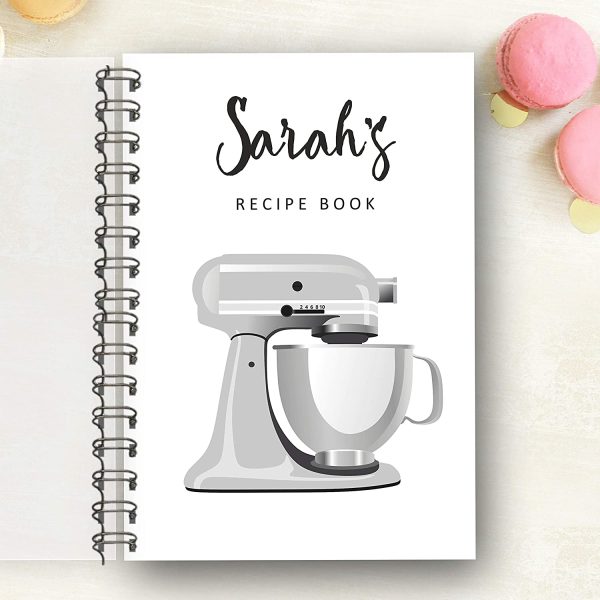 Personalised Recipe Notebook Retro Mixer, Recipe Log, Foodie Present, Recipe list, Choice of 2 Sizes, Gift - Image 2