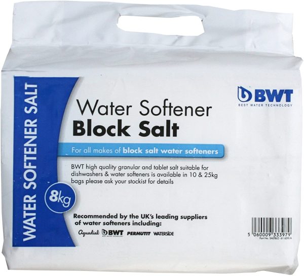 SALTBLO Water Softener Block Salt, White, 8 kg, Set of 2 Pieces - Image 4