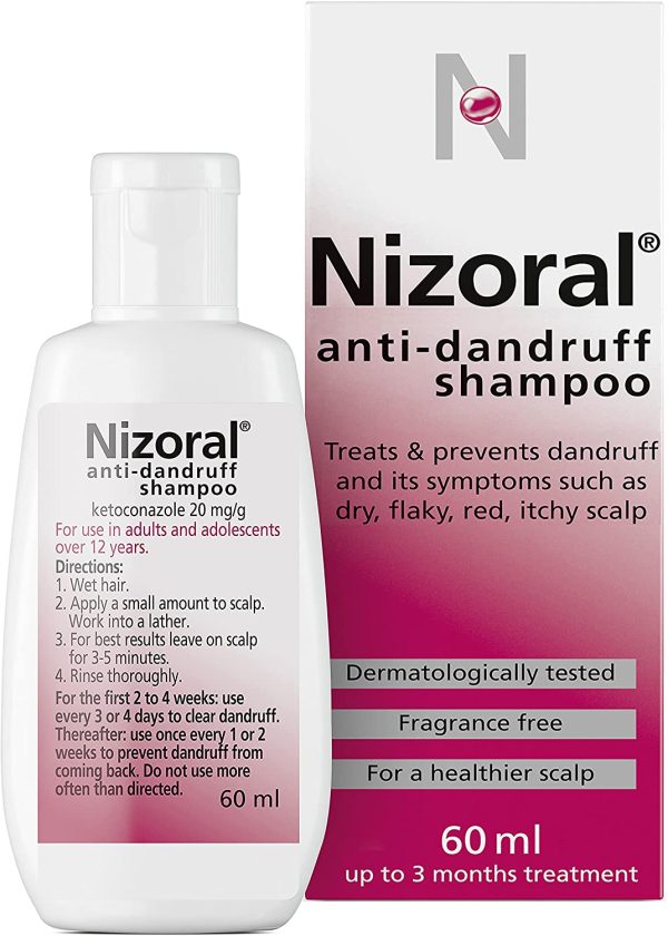 Nizoral Anti-dandruff Shampoo, Treats and Prevents Dandruff, Suitable for Dry Flaky and Itchy Scalp, Contains Ketoconazole - 60ml - Image 4