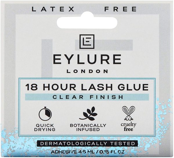 Eylure 18 Hour Lash Glue,Latex Free, CLEAR