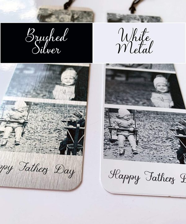 Father's Day Personalised Metal Photo Booth Bookmark with Tassel | Photo Gift for Dad - Image 6