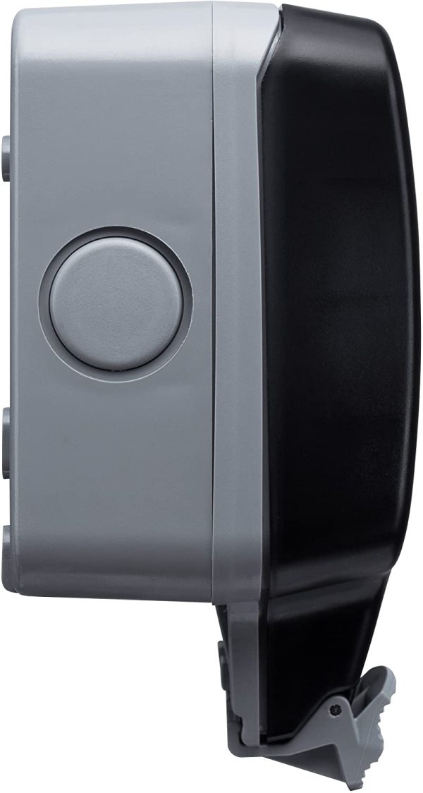 BG Electrical WP24-01 Double Outdoor Weatherproof Unswitched Socket, IP66 Rated, 13 Amp, Grey