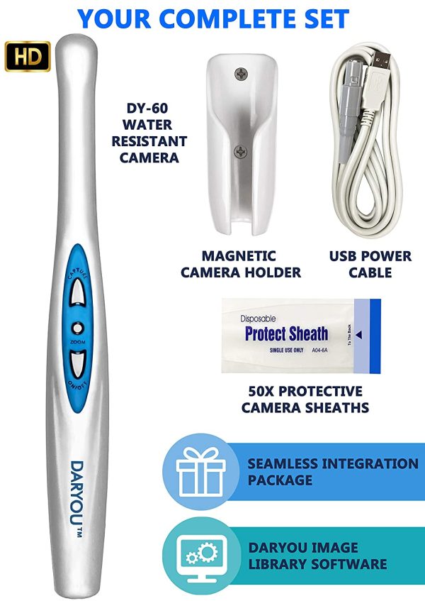 DARYOU DY-60 720p HD Intraoral Camera Dental Camera.Button Really Work in Examine Pro,LOGOsw,DBSwin,Vixwin,Eaglesoft Dexis More