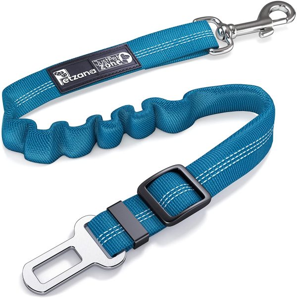 Seat Belt for dogs with Anti shock Bungee Buffer One of Important Car Travel Accessories for Dogs Adjustible, Elastic (Blue, 1 Pack) - Image 5