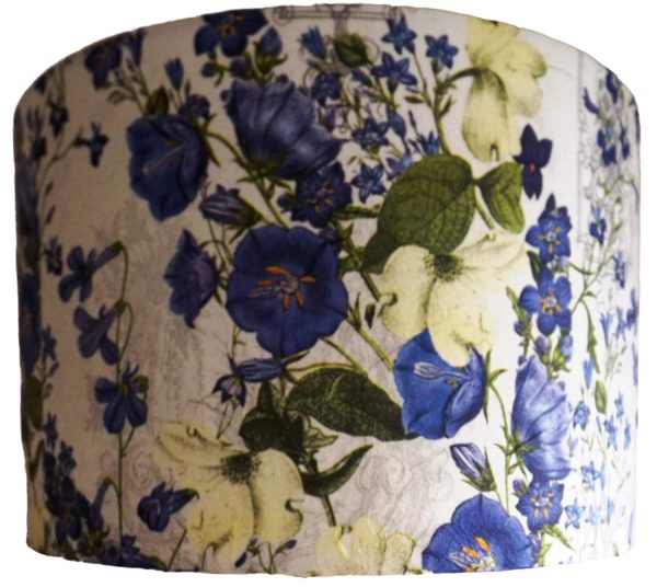 Bluebell Lampshade, blue floral shade - Image 3