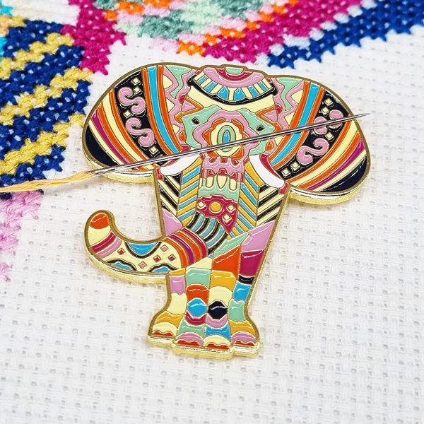 Meloca Designs Mandala Elephant Needle Minder for Cross Stitch, Embroidery, Sewing, Quilting, Needlework and Haberdashery - Image 4