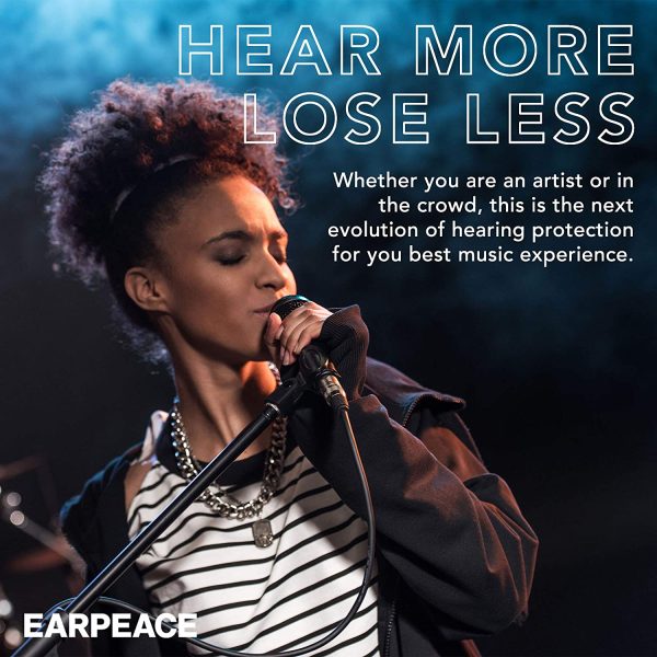 EarPeace PRO Music Ear Plugs - High Fidelity Earplugs for Concerts, Motorcycles, Airplanes and Safety - Next Generation Noise Reduction for Artists, Riders, and Entertainment Professionals