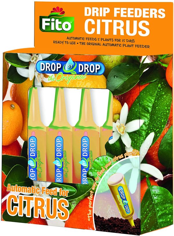 FITO Citrus Plant Drip Feeder,160 ml (5x32ml), Yellow, 13.5x2.8x18.5 cm & Orchid Drip Feeder, 160 ml, Blue, 13.5x2.8x18.5 cm - Image 3