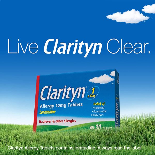 Clarityn Allergy Relief Tablet | Hayfever Relief Tablet | Loratadine | Antihistamine | All day maximum strength symptom relief with one tablet per day | Pack of 30