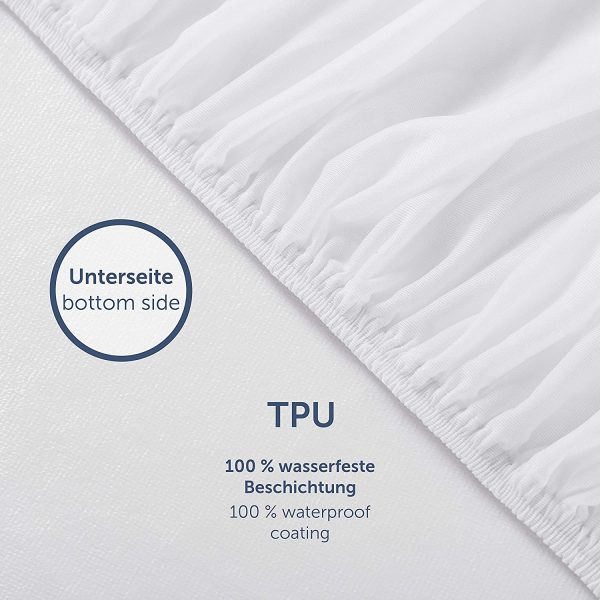 100% Waterproof Mattress Protector Small Double 4ft Size - Super Soft Terry Cloth Surface, Anti-Allergy Layer, Protection against Bed Bugs, Small Double 4ft (120 x 190 cm) - Image 7