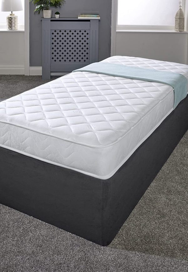 Extreme Comfort Cooltouch Essentials White 18cms Deep Spring Value Mattress, 2ft6 Small Single (2ft6 x 6ft3, 75cm x 190cm) - Image 2