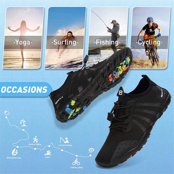 Mabove Water Shoes Womens Mens Quick Dry Barefoot Sports Aqua Shoes for Swimming Pool Beach Boating Snorkeling Diving Lake Yoga - Image 2