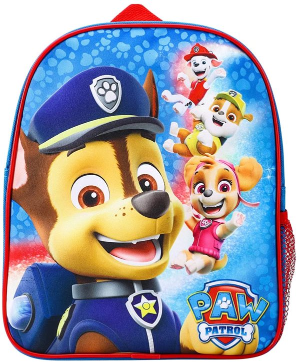 Paw Patrol Kids Childrens Backpack School Rucksack Travel Bag Boys Girls with side mesh pocket