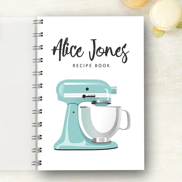 Personalised Recipe Notebook Retro Mixer, Recipe Log, Foodie Present, Recipe list, Choice of 2 Sizes, Gift - Image 9