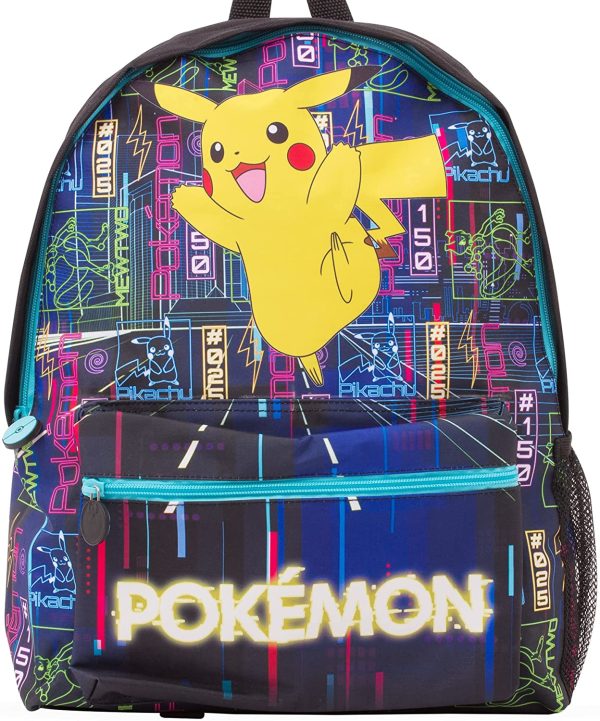 Licenced Pok??mon Glow in The Dark Backpack | Large Pokemon Rucksack with Pikachu | Official Pokemon School Bag for Boys and Girls | Kids Pokemon Bags | Christmas Back to School gift - Image 5