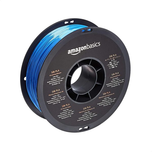 Amazon Basics SILK PLA 3D Printer Filament, 1.75 mm, Blue, 1 kg Spool (2.2 lbs) - Image 4