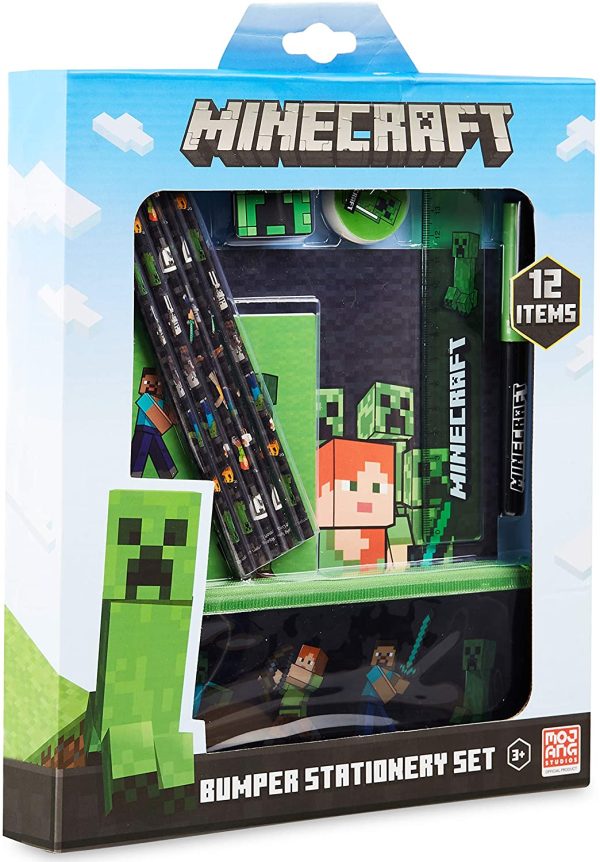 Minecraft Stationery Set, Back to School Supplies, Notebook & Pencil Case Set, Official Merchandise - Image 2