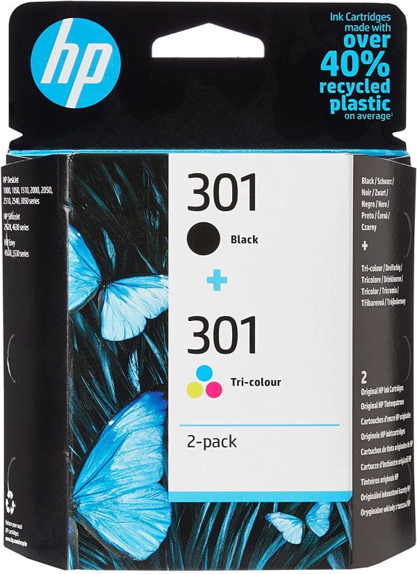 HP N9J72AE 301 Original Ink Cartridges, Black and Tri-Colour, Multipack - Image 9