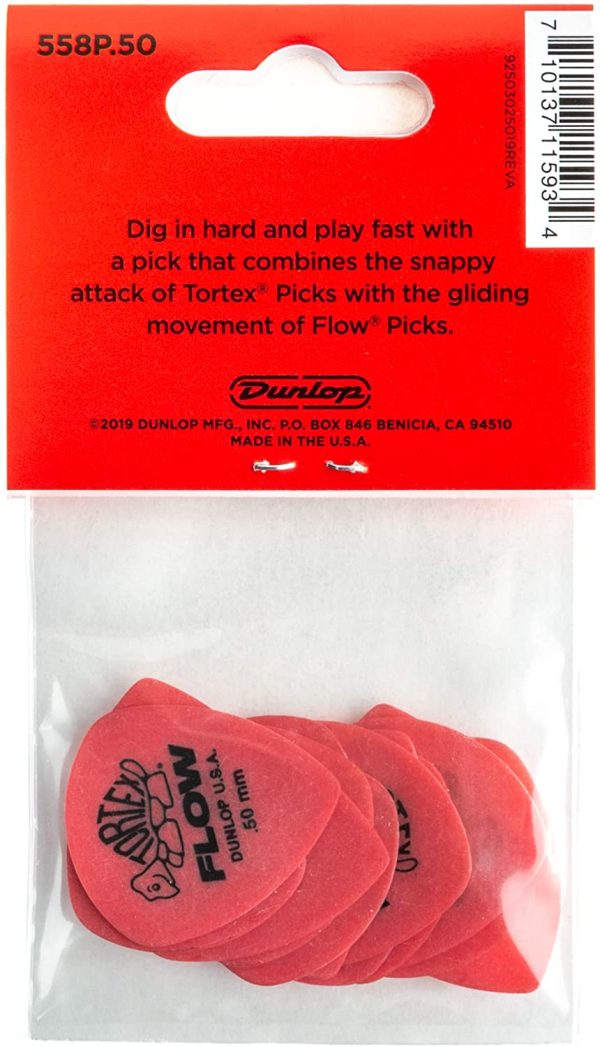 DUNLOP TORTEX? FLOW? PICKS ?C Standard .50 mm ?C Red (Set of 12 pieces) - Image 5