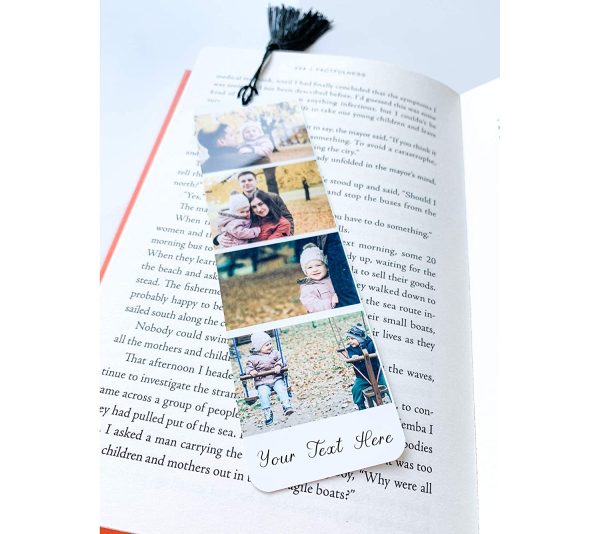 Father's Day Personalised Metal Photo Booth Bookmark with Tassel | Photo Gift for Dad - Image 4