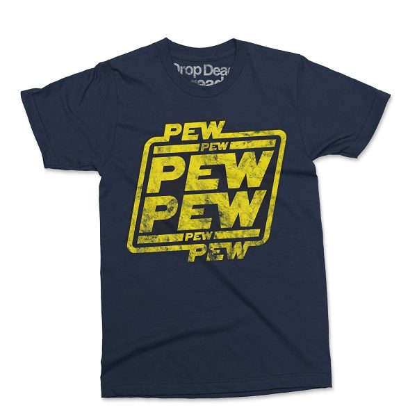 Pew Pew Funny StarWars Blaster Retro Design Men's & Women's T-Shirt Gamer Top - Image 5