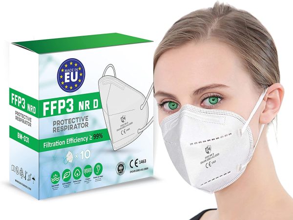 FFP3 Masks Pack of 10 With >99% Filtration Efficiency - Disposable Face Mask UK - Soft And Secure Fit - Image 2