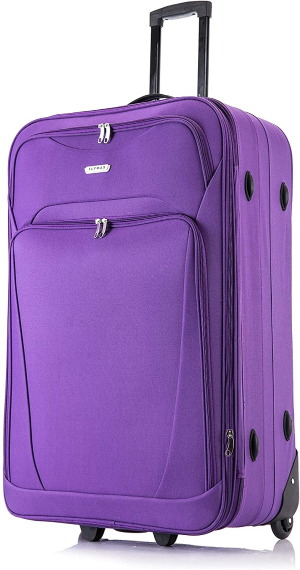 Flymax 26" Large Suitcase Lightweight Luggage Expandable Hold Check in Travel Bag on Wheels - Image 2