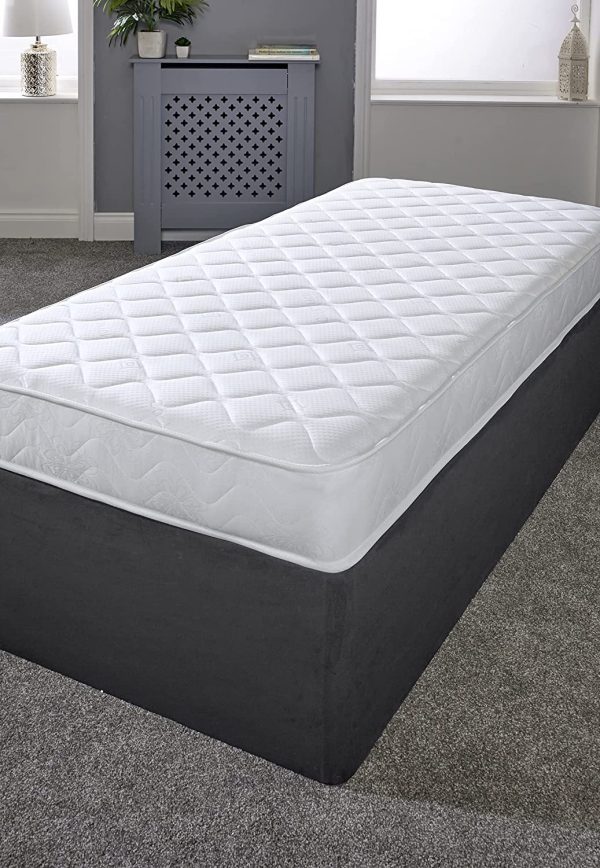 Extreme Comfort Cooltouch Essentials White 18cms Deep Spring Value Mattress, 2ft6 Small Single (2ft6 x 6ft3, 75cm x 190cm) - Image 3