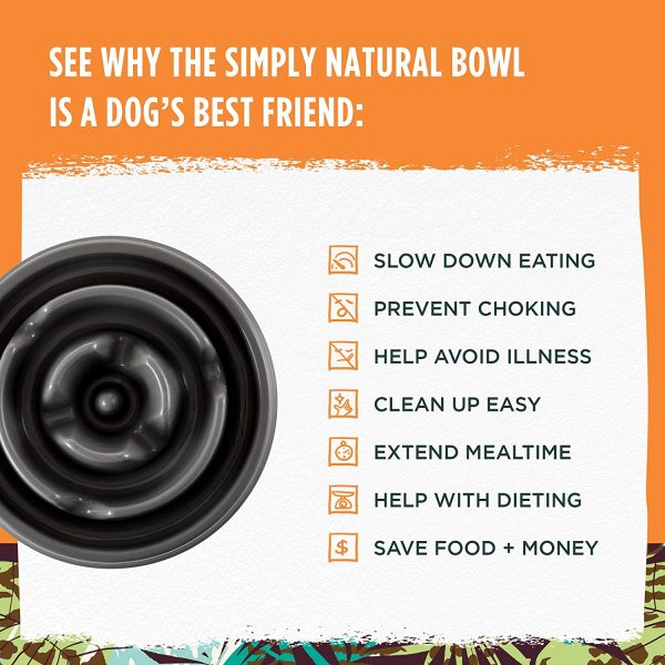 Slow Eating Dog Bowl by Simply Natural ?C BPA-Free Slow Feeders for Dogs and Cats to Reduce Choking and Overeating in an Improved Slow Feeder Dog Bowl - Image 4