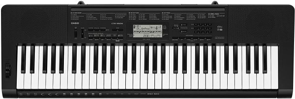 Casio CTK-3500AD Full Size Touch Response Keyboard - Black & RockJam RJX29 Double Braced Adjustable Keyboard Stand with Locking Straps, Black - Image 3