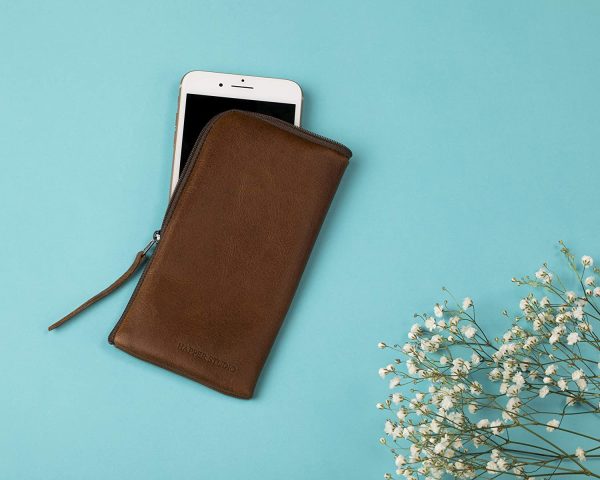 Leather Case for iPhone 13 Pro Max. Soft Lined Pouch