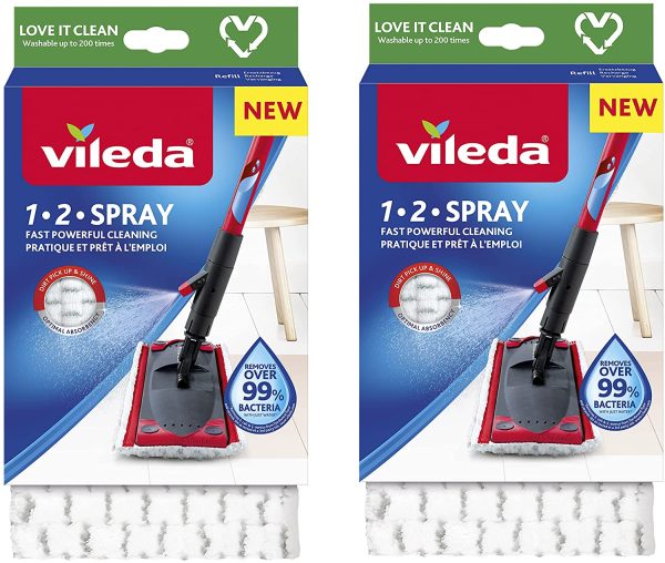 1-2 Spray Microfibre Pads Refill, Pack of 2 (also fits Ultramax Mop) & Method Floor Cleaner, Wild Rhubarb, 739 ml - Image 4