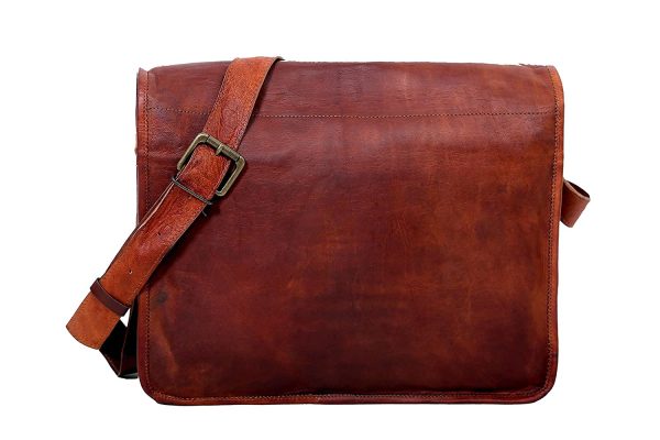 Handmade Original Leather Messenger 9"x11" Sling Bag mens - Image 4