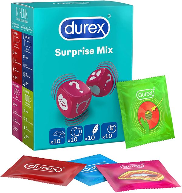 Durex Bulk Surprise Me Variety Assorted Multipack Condoms, Pack of 40, Packaging May Vary - Image 5