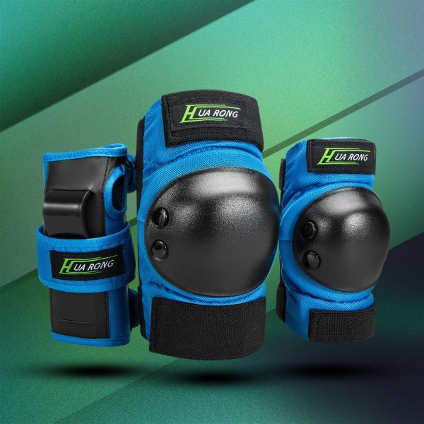 Everwell Protective Knee Pads Set, Gear Set with Knee Elbow Wrist Pads for Kid Children Teenager Adult for Rollerblading, Skating, Skateboard, Scooter etc - Image 5