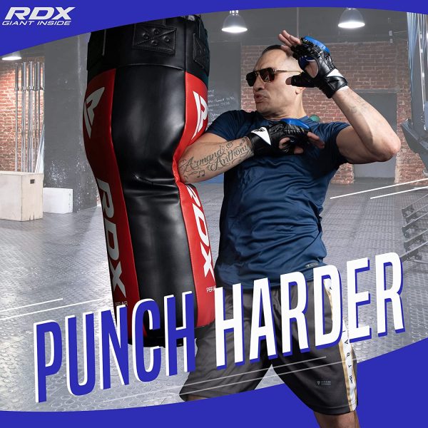 RDX MMA Gloves for Grappling Martial Arts Training, D. Cut Open Palm Maya Hide Leather Sparring Mitts, Perfect for Cage Fighting, Combat Sports, Punching bag, Muay Thai and Kickboxing - Image 5