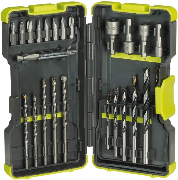 Ryobi R18PD3-215GZ 18 V ONE+ Cordless Combi Drill Starter Kit (2 x 1.5 Ah) & RAK30MIX Mixed Drilling and Driving Bit Set, 30 Piece - Image 5