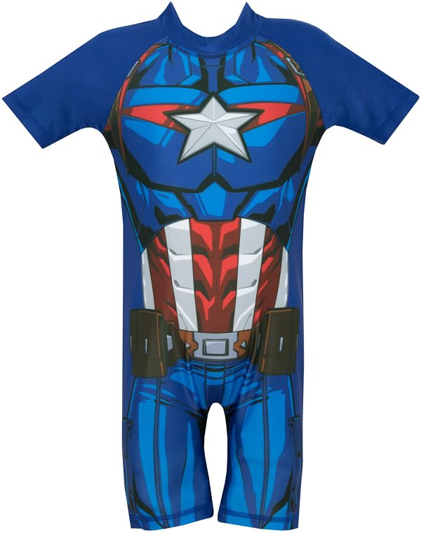 Marvel Boys Swimsuit Captain America