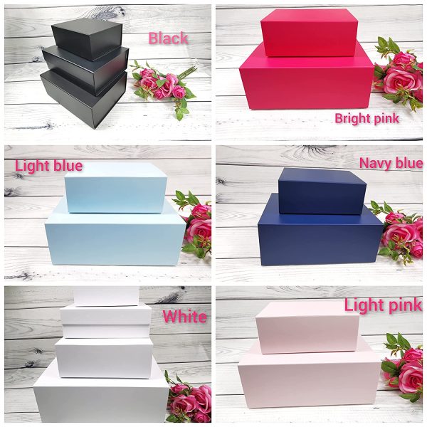 Large Personalised Empty Gift Boxes, Choice of Colours and Sizes - Image 5