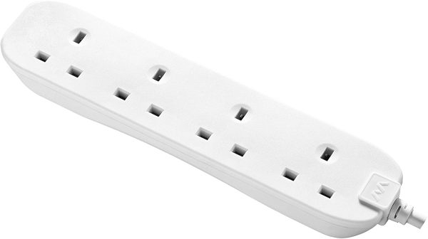 BSG3-MP Four Socket Long Extension Lead, 3 Metres, 13 Amp, White - Image 4