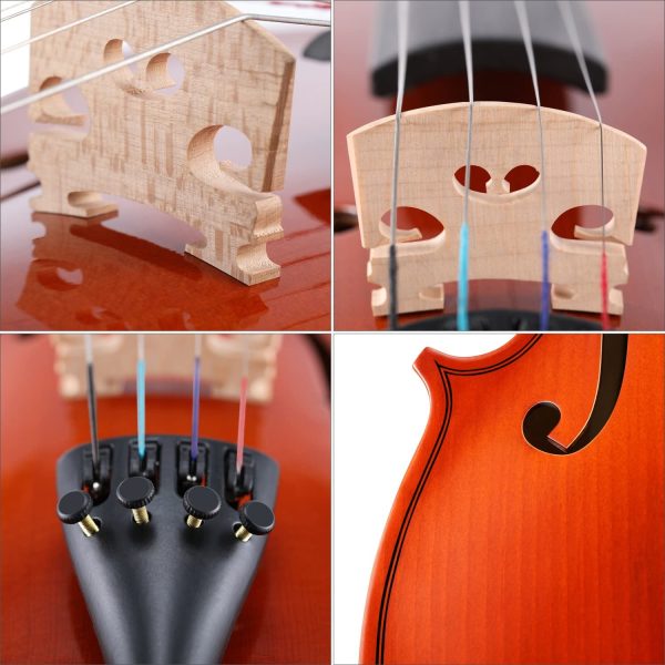 Eastar 1/2 Violin EVA-1 Student Violin Set Natural Violin Instrument For Beginner with Hard Case, Shoulder Rest, Bow, Rosin, Clip-on Tuner and Extra Strings - Image 6