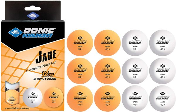 Donic-Schildkr?t Jade Table Tennis Balls, Poly 40+ Quality, 12 balls (6x White and 6x Orange) - Image 2