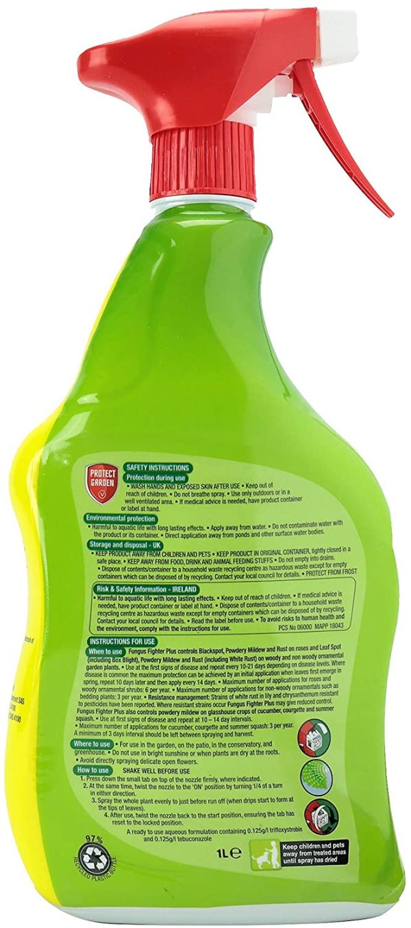 Provanto 86600250 Fungus Fighter Plus, Fungicide Protects For 3 Weeks, 1L, Ready-To-Use & 86600244 Ultimate Bug Killer, Insecticide Protects For up to Two Weeks, 1L, Ready-To-Use - Image 5