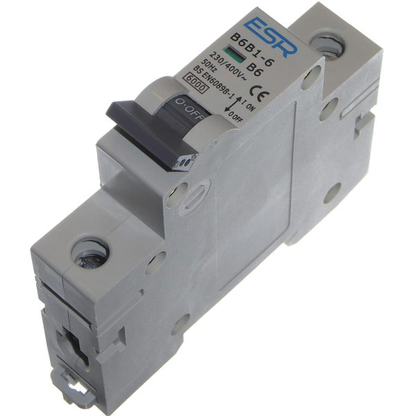 Circuit Breaker MCB Single Pole Type B (All Amps 6A 10A 16A 25A 32A 40A 50A 63A) (6 A) - Image 2