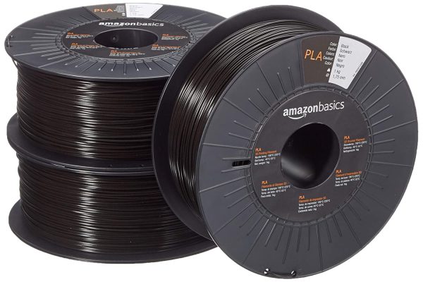 Amazon Basics PLA 3D Printer Filament, 1.75mm, Black, 1 kg per Spool, 3 Spools - Image 6