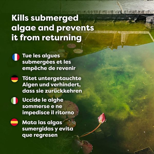 envii Algae Klear Xtra ?C Pond Algae Killer For Submerges Blanket Weed and String Algae (1L)